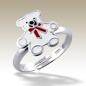 Kids "Teddy Bear" Adjustable Ring