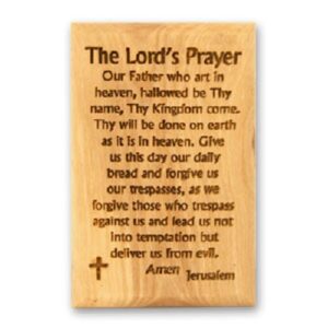 Olive Wood Magnet - "The Lord's Prayer"