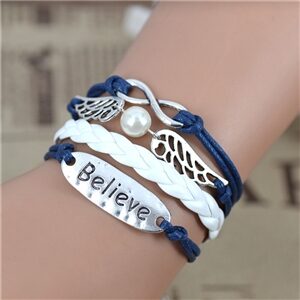 Leather Bracelet - 'Believe'