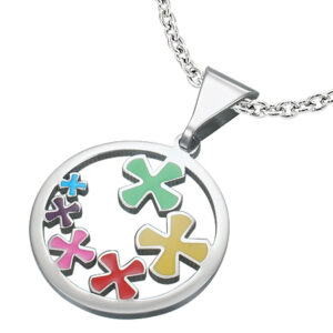 Stainless Steel Colourful Cross Earrings and Necklace Collection