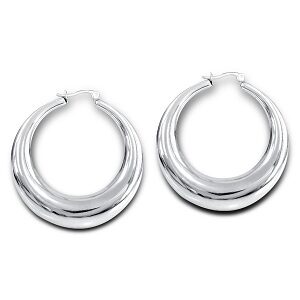 Large Stainless Steel Hoop Earrings