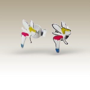 Girl's Stud Earrings - 'Colourful Fairies'