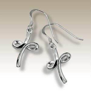 Sterling Silver Cross Earrings