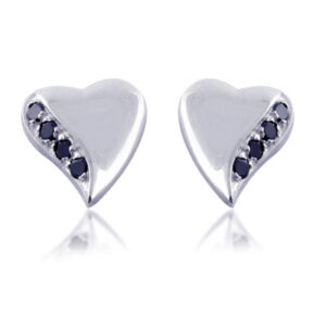 Sterling Silver Heart Stud Earrings