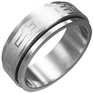 Steel Cross Spinner Ring