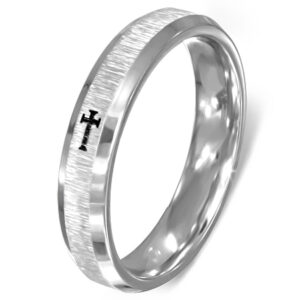 Stainless Steel Cross Ring - Mark 8:29