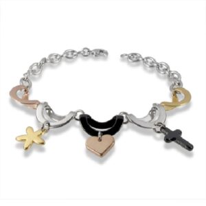 Stainless Steel Cross Bracelet - 'Blessed'