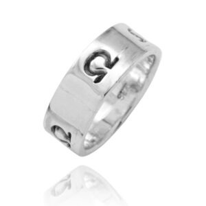 925 Sterling Silver Greek Omega Ring