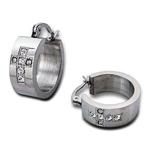 Stainless Steel Earrings - 'Cross'