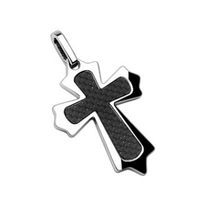 Mens Carbon Fibre Steel Cross - 'Andrew'