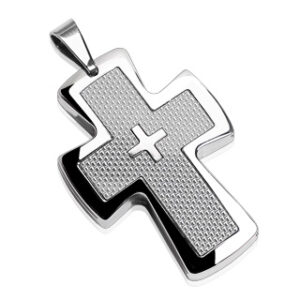 Large Mens Carbon Fibre Steel Cross - 'Gabriel'
