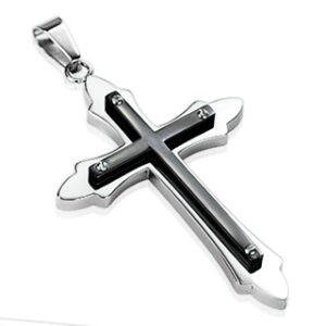 Mens Stainless Steel Cross - 'Peter'