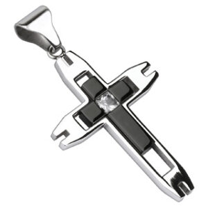 Mens Stainless Steel Cross - 'Philip'