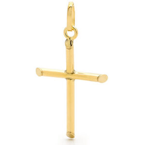 9ct Yellow Gold Tube Cross - 'Compassion'