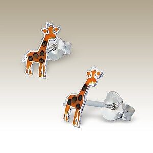 Girl's Stud Earrings - 'Giraffe'