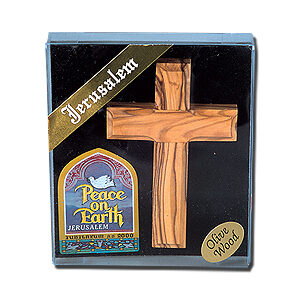 Olive Wood Cross - Made in the Holy Land